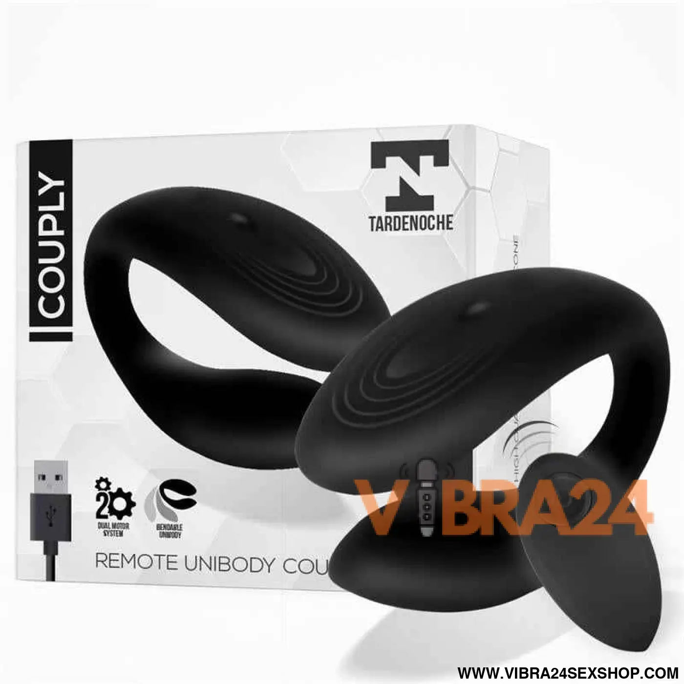 Couply Couple Toy with Remote Control USB Unibody Liquid Silicone