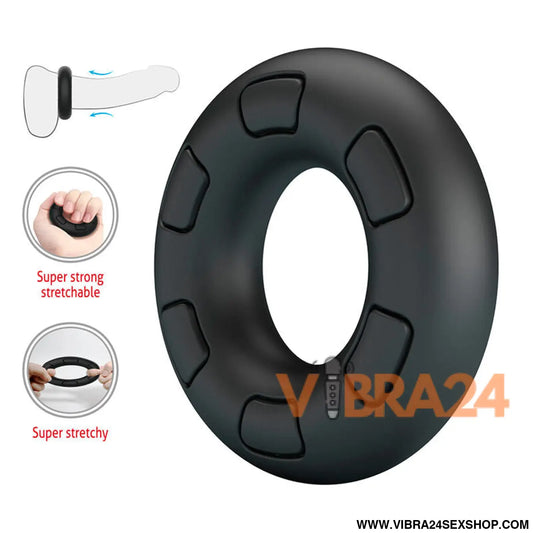 Crazy Bull – Bertram: Anel Peniano em Silicone Super Macio com Detalhes Relevo para Ereções Mais Firmes e Duradouras