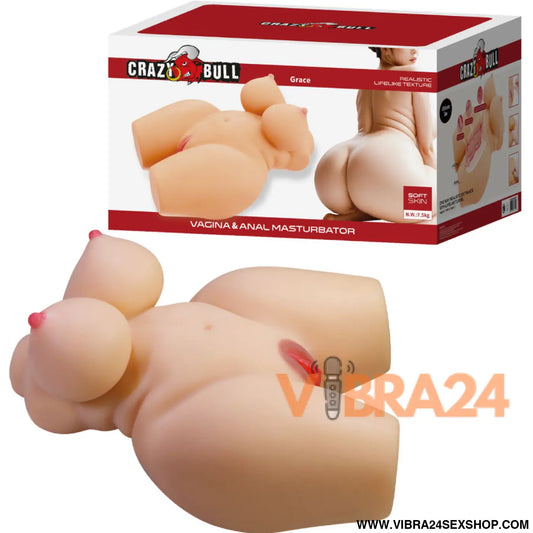 CRAZY BULL - GRACE TRONCO FEMININO REALISTA VAGINA E ANAL 7,5 KG