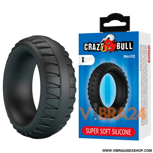 Crazy Bull – Merritt: Anel Peniano Texturizado em Silicone Super Macio para Estimulação Extra e Ereções Duradouras