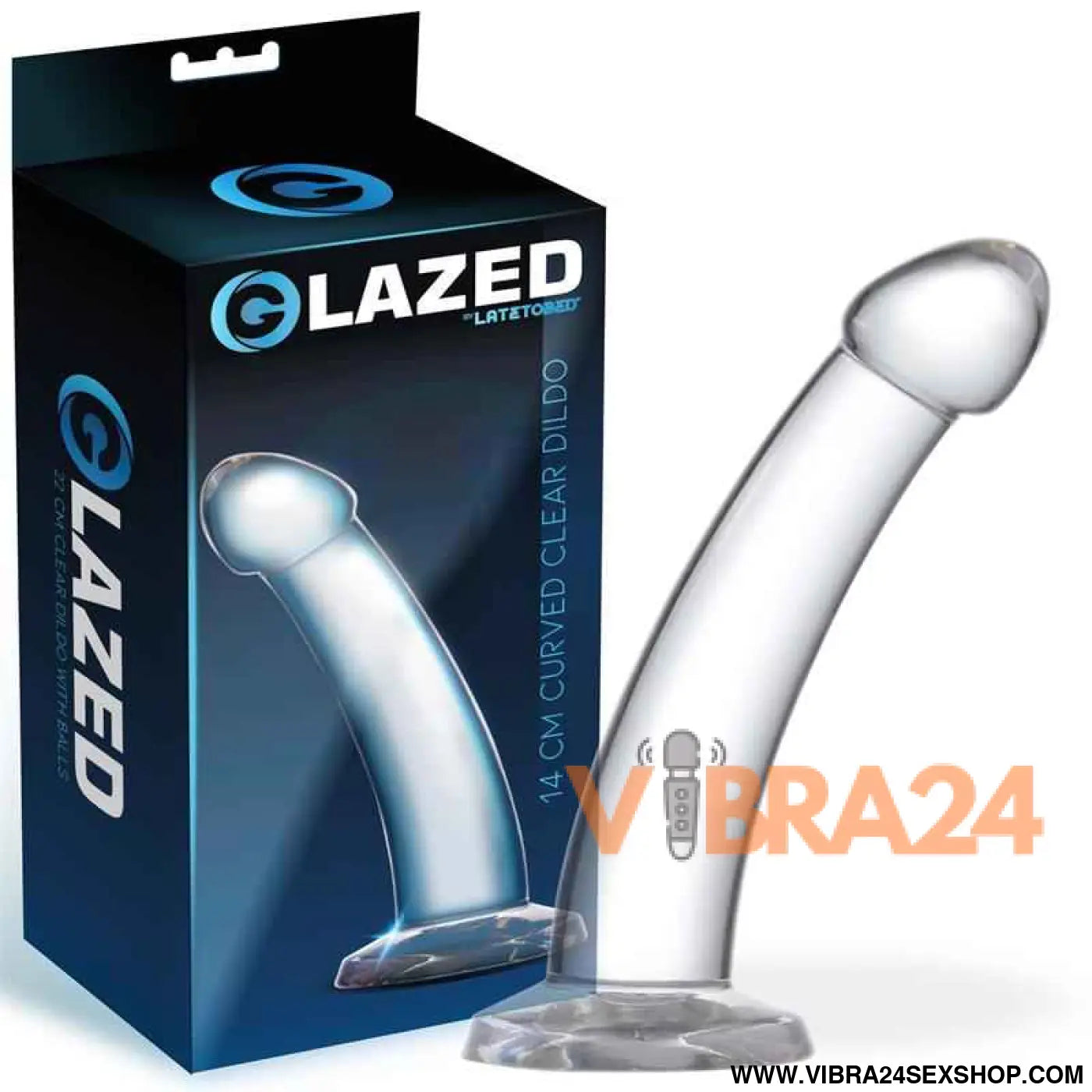 Curved Dildo Crystal Material 14 cm