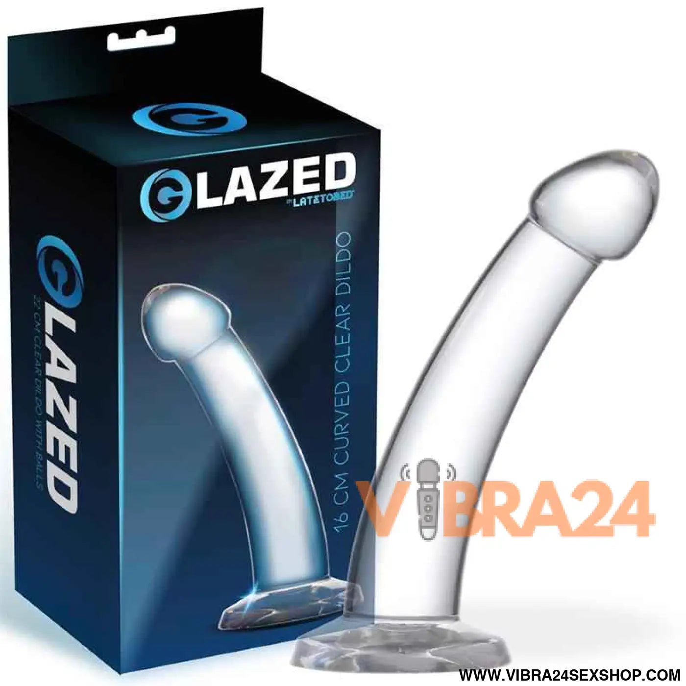 Curved Dildo Crystal Material 16 cm