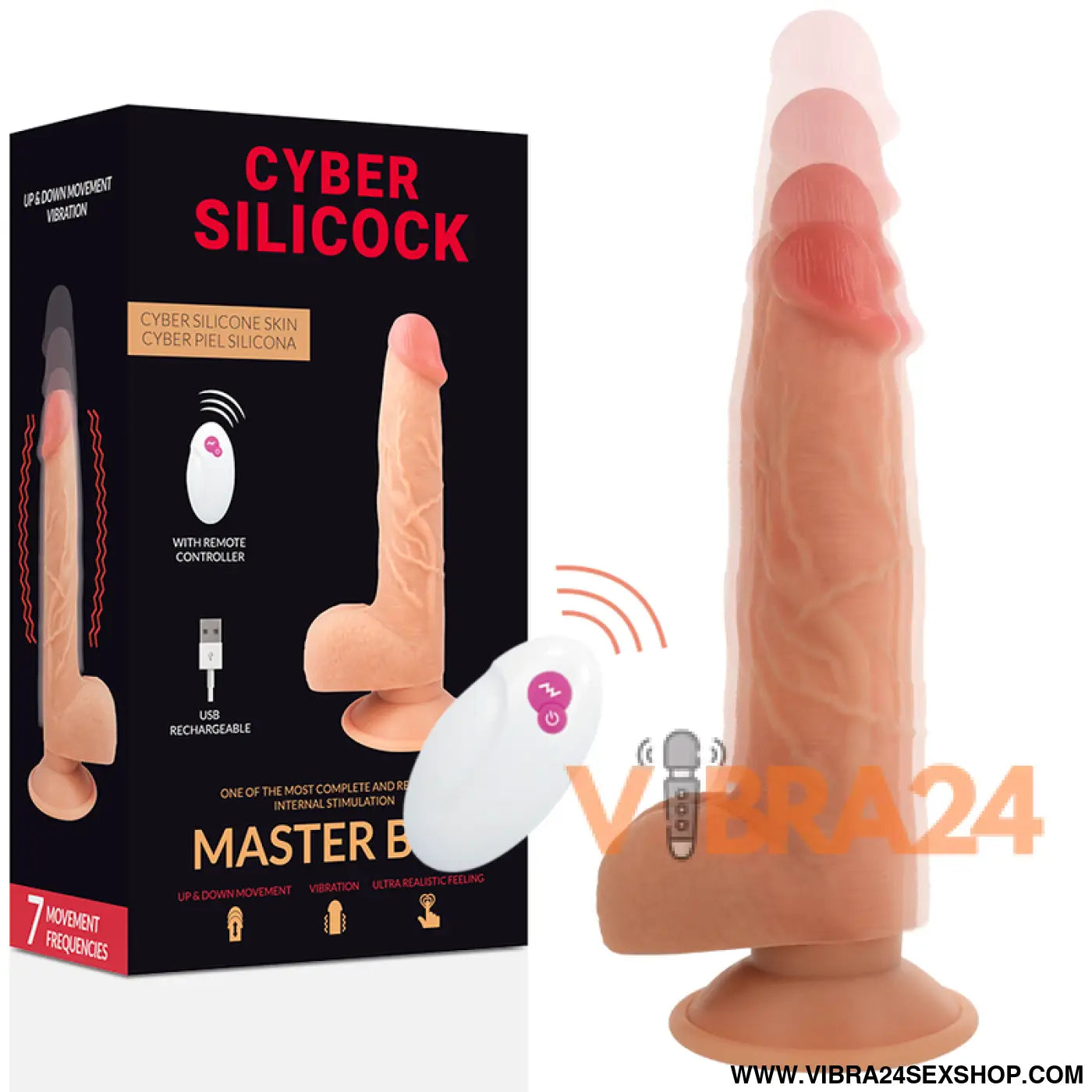 CYBER SILICOCK - CONTROLE REMOTO REALÍSTICO MASTER BEN 23.88 CM -O- 4.3