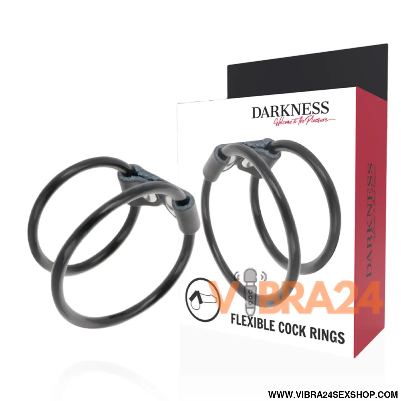 DARKNESS - ANEL PARA PÊNIS DUPLO FLEXÍVEL