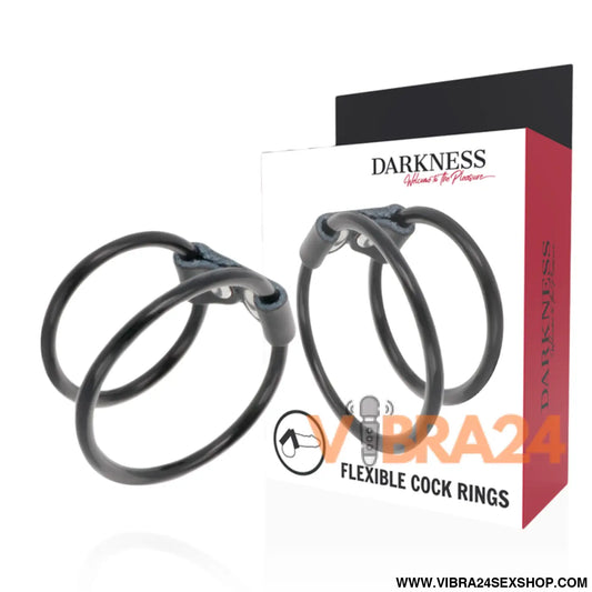 DARKNESS - ANEL PARA PÊNIS DUPLO FLEXÍVEL