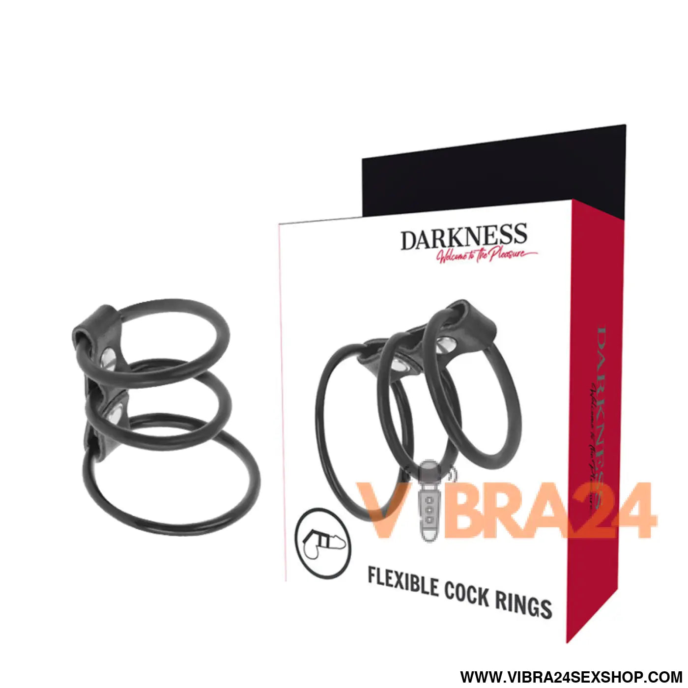 DARKNESS - CONJUNTO DE 3 ANÉIS PARA O PÉNIS FLEXÍVEIS
