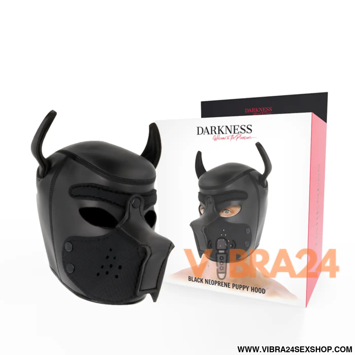 DARKNESS - MSCARA DE NEOPRENE PARA CES COM FOCINHO REMOVÍVEL L