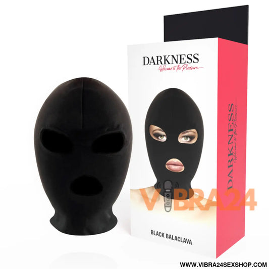 DARKNESS - MSCARA DE SUBMISSO BDSM BOCA E OLHOS PRETA
