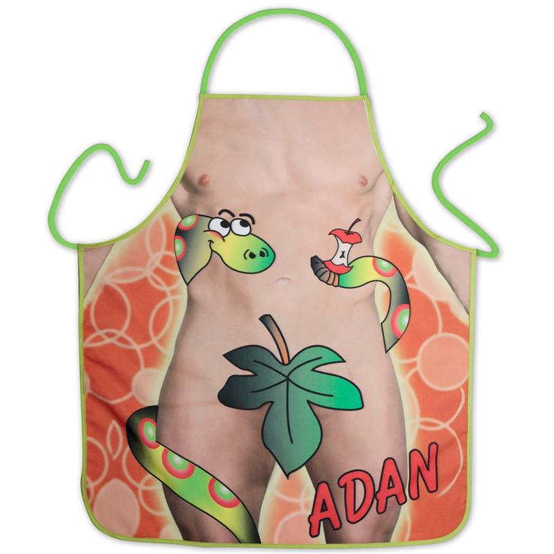 Avental Adan com torso masculino para momentos divertidos