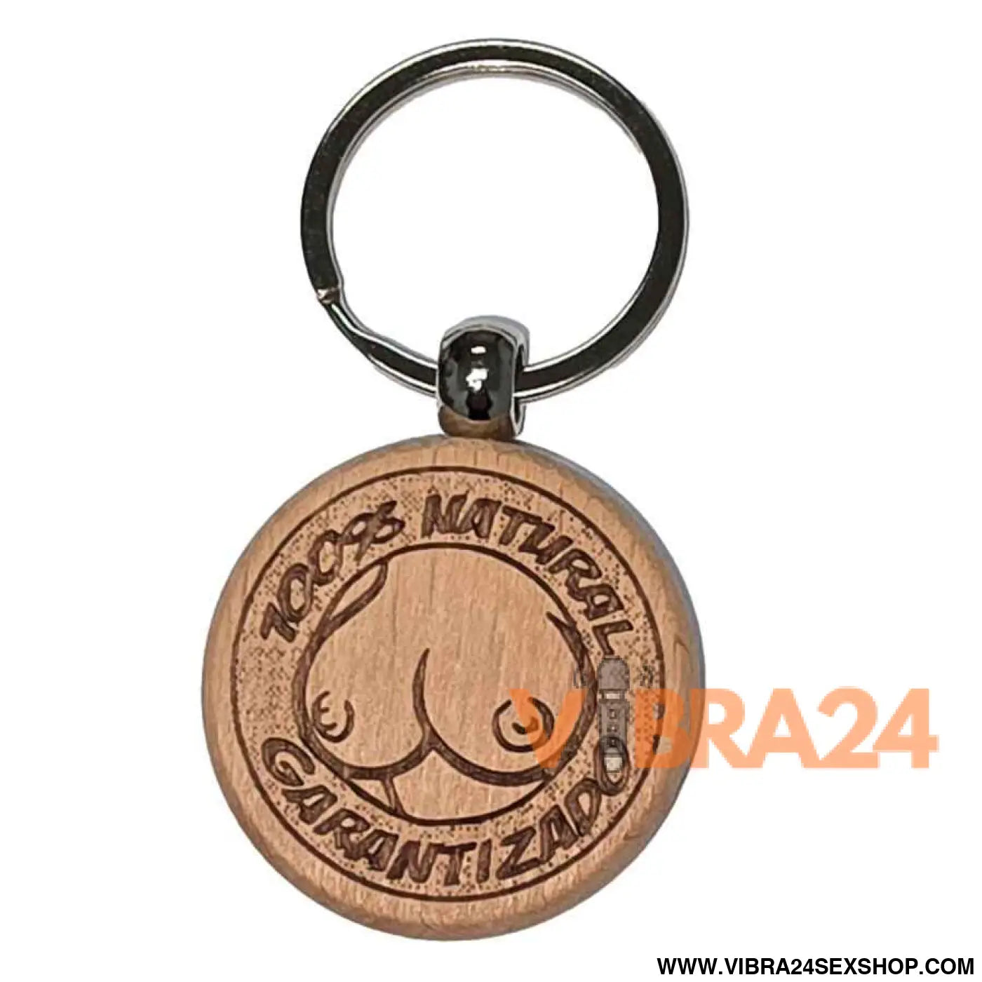 DIABLO PICANTE - CHAVEIRO DE MADEIRA EM FORMATO SEIO