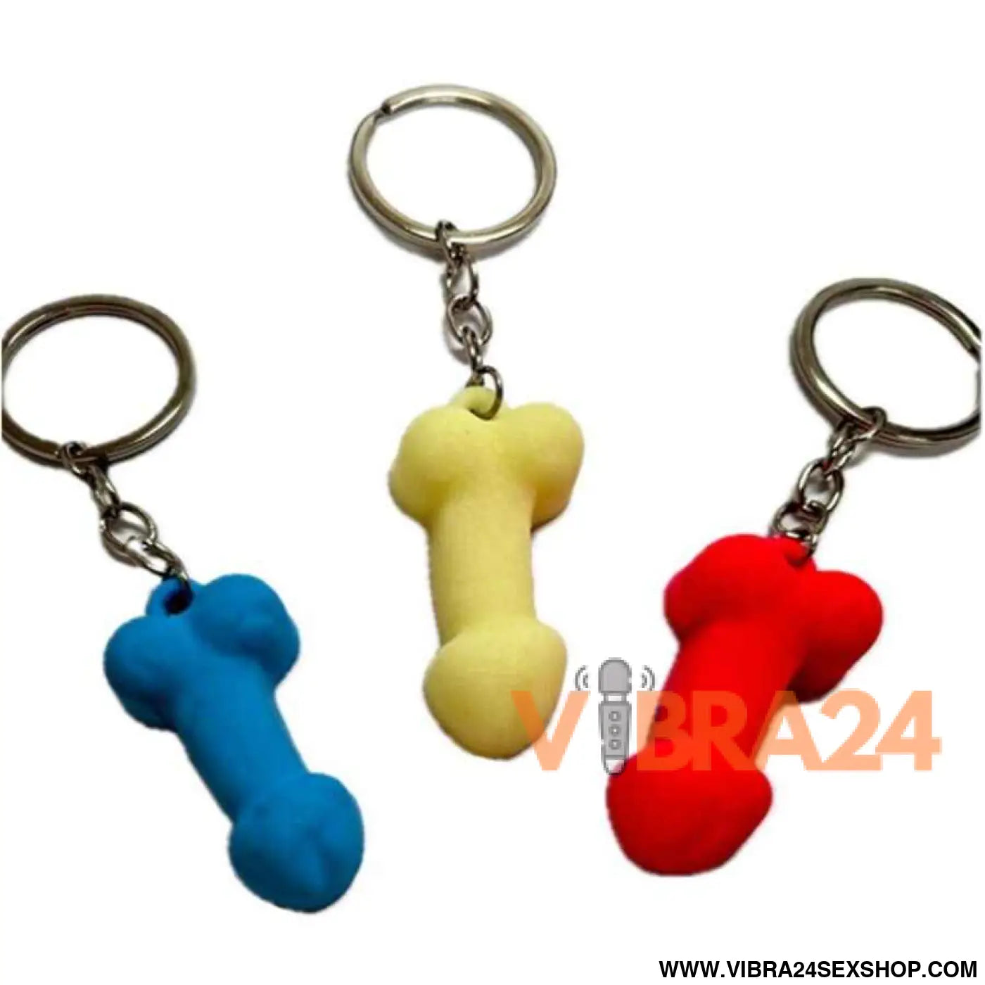 DIABLO PICANTE - CHAVEIRO DE PÊNIS SILICONE COM CORES FOSFORESCENTES VARIADAS