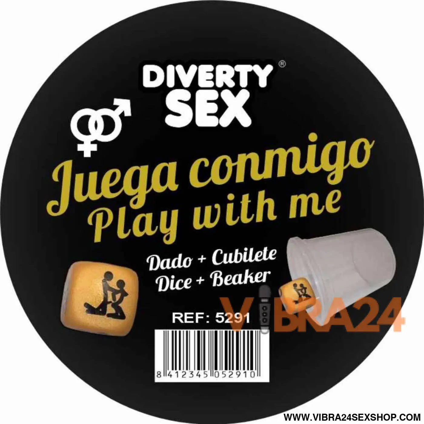 DIABLO PICANTE - DADO DURO DOURADO COM POSIÇÕES E CUBO