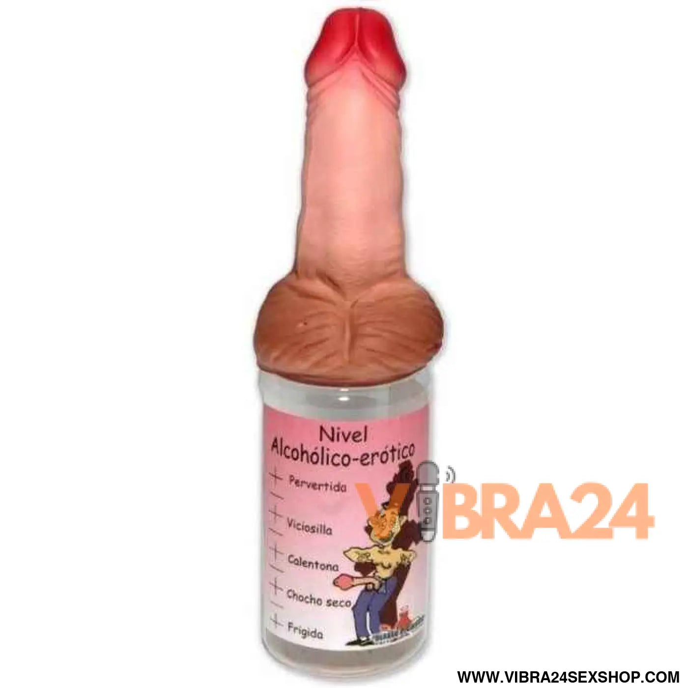 DIABLO PICANTE - GARRAFA DE PÊNIS ALCOÓLICO NÍVEL CARNE 360 ML