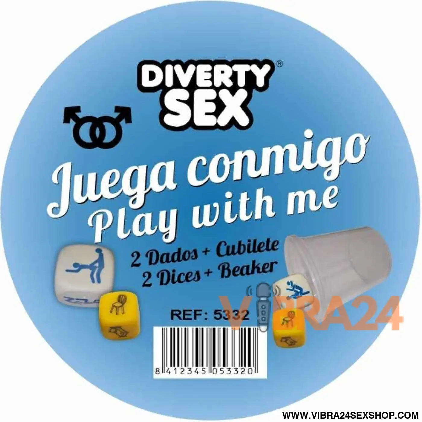 DIABLO PICANTE - JOGO DE DADOS LUGAR + POSIÇÕES PARA HOMENS COM COPO