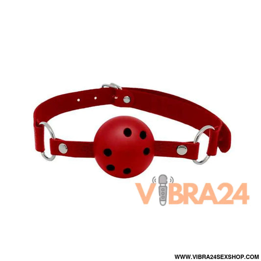 Discretion Breathable Gag Red