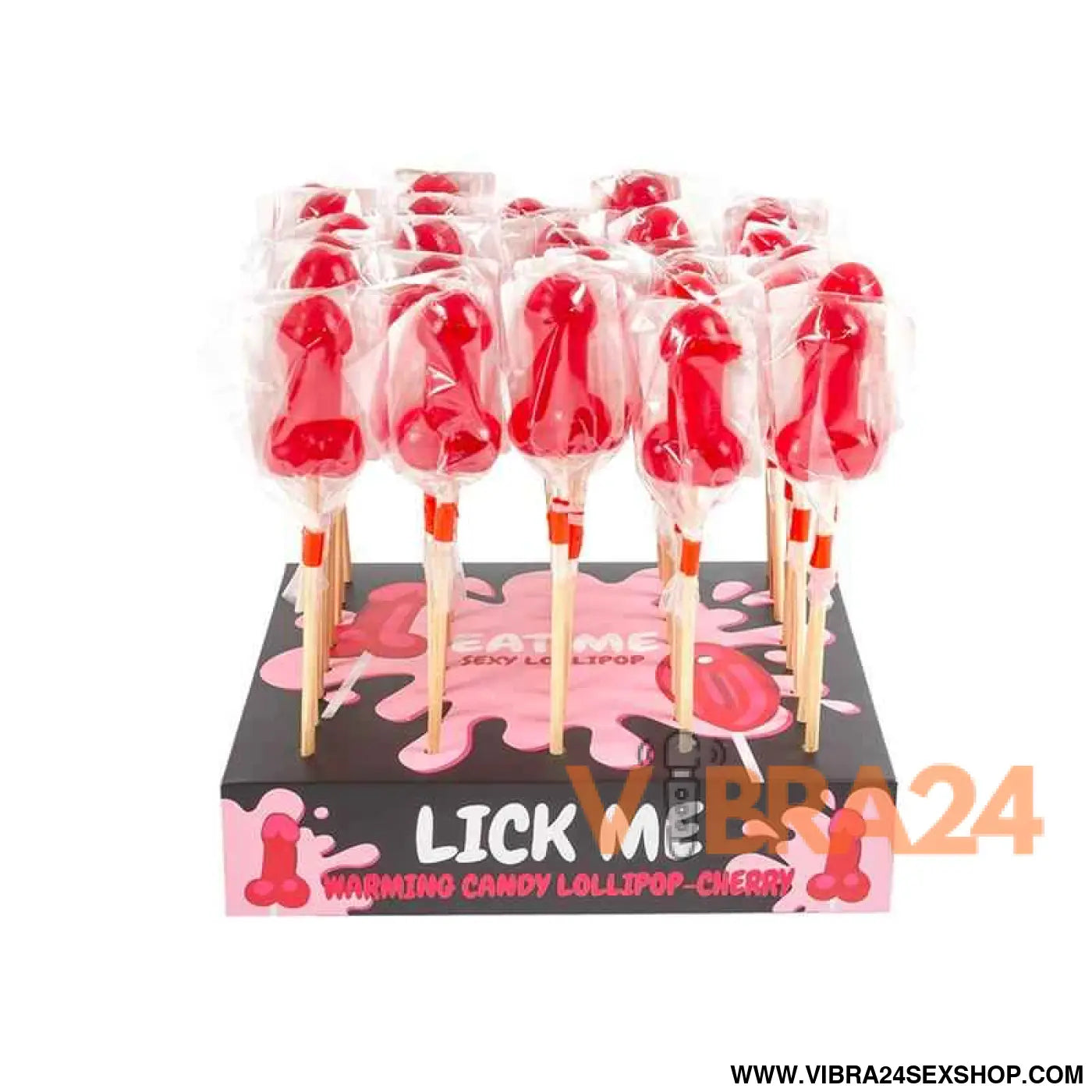 Display Cherry Lollipops Spicy Warming Effect 40 pcs