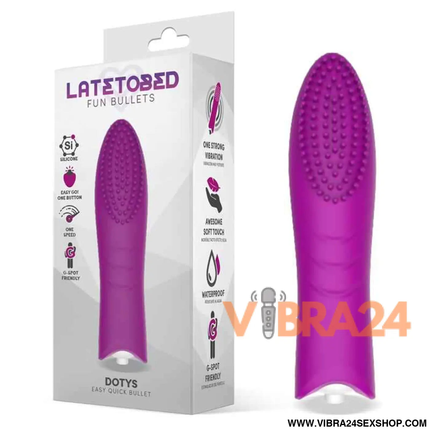 Dotys Easy Quick Vibrating Bullet Silicone Purple