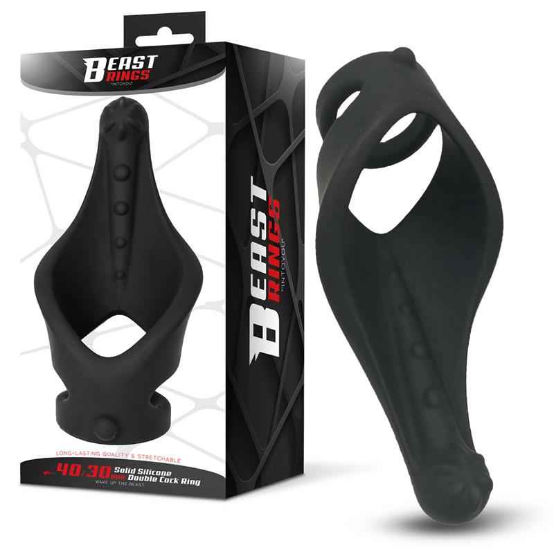 Double Penis Ring Solid Silicone 37/45 mm