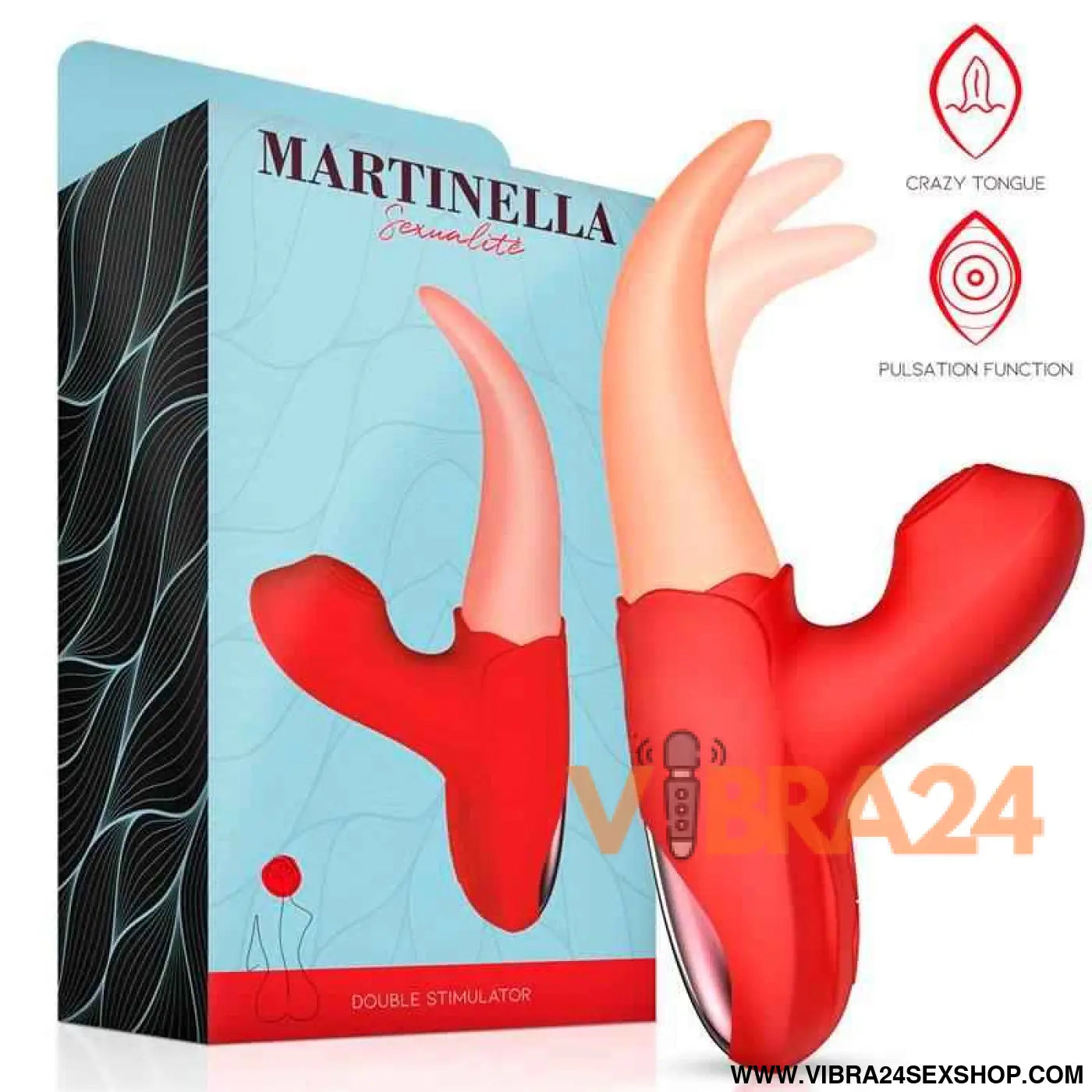 Double Stimulator Crazy Tongue and Pulsation