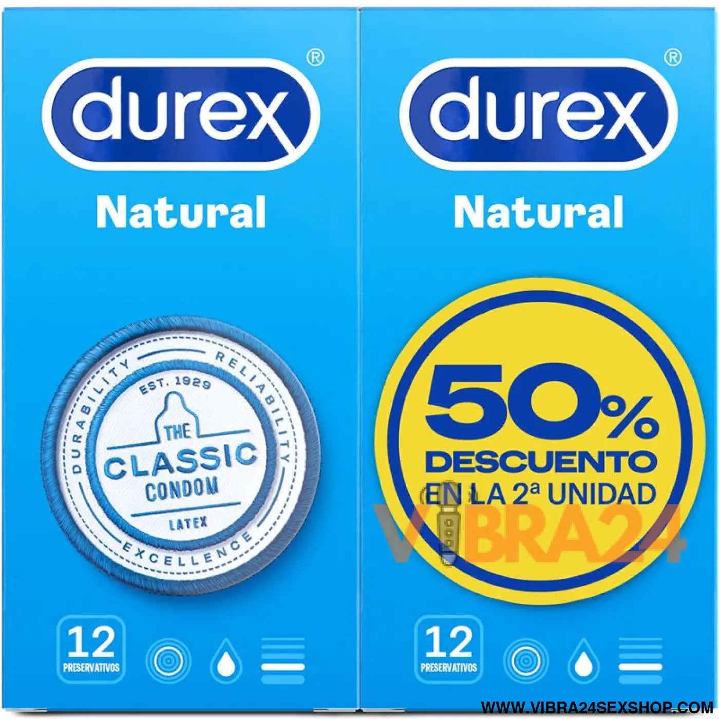Duplo Condoms Natural 2x 12 units