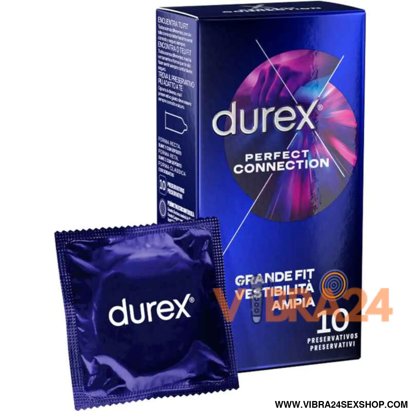 DUREX - CONEXÃO PERFEITA LUBRIFICAÇÃO EXTRA DE SILICONE 10 UNIDADES