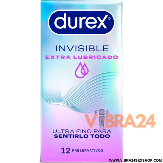DUREX - PRESERVATIVOS INVISÍVEIS EXTRA LUBRIFICADOS 12 UNIDADES