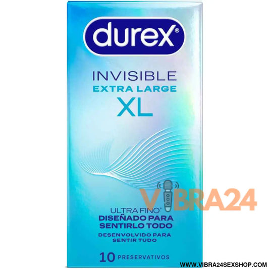 DUREX - PRESERVATIVOS INVISÍVEIS XL 10 UNIDADES