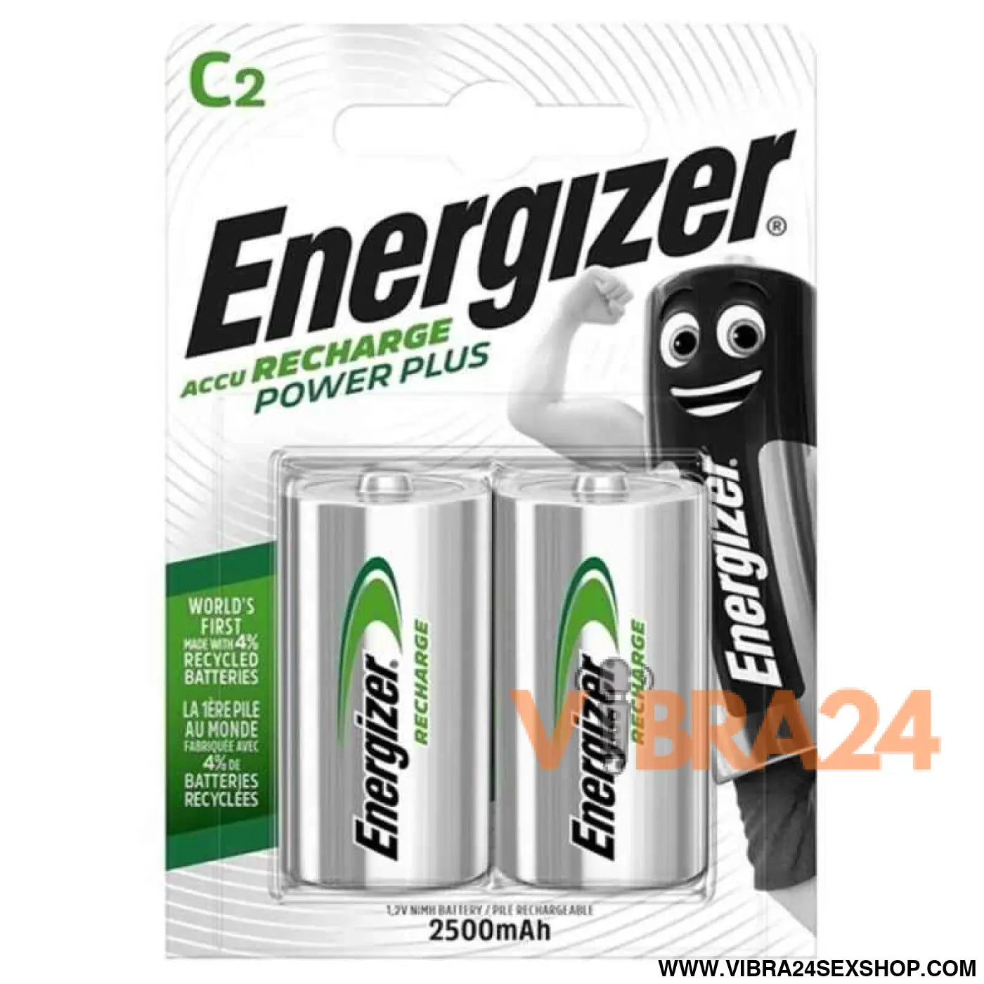 ENERGIZER - BATERIA RECARREGVEL POWER PLUS HR14 C 2500mAh 2 UNIDADE