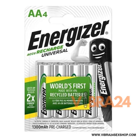 ENERGIZER - BATERIA RECARREGVEL UNIVERSAL HR6 AA 1300mAh 4 UNIDADE