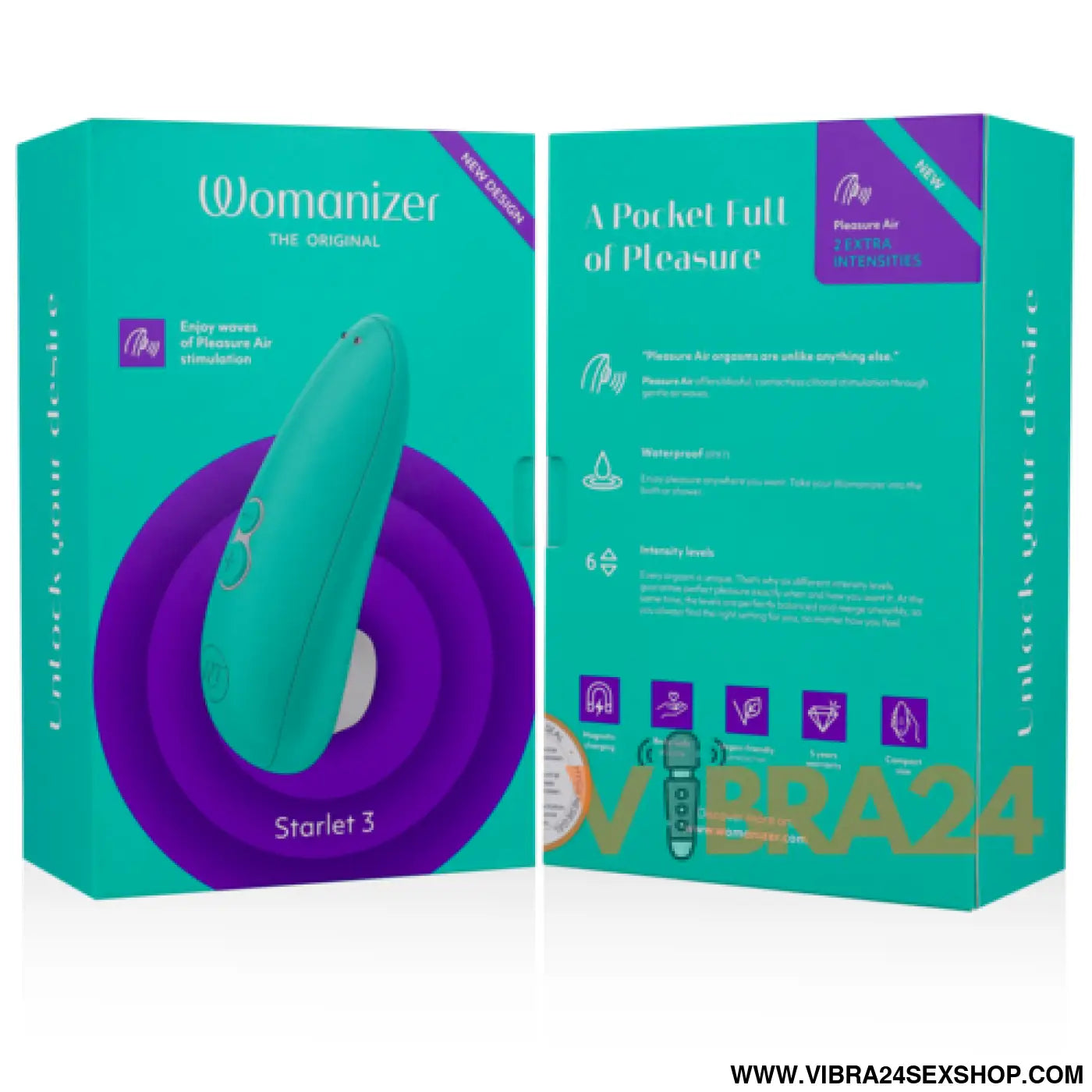 Estimulador Clitorial Womanizer Starlet 3 Turquesa - Satisfação Máxima para o Prazer Feminino