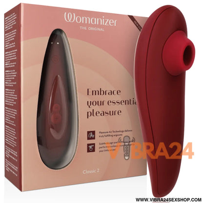 WOMANIZER - CLASSIC 2 ESTIMULADOR CLITORIAL BORDEAUX - VIBRA24 SEXSHOP