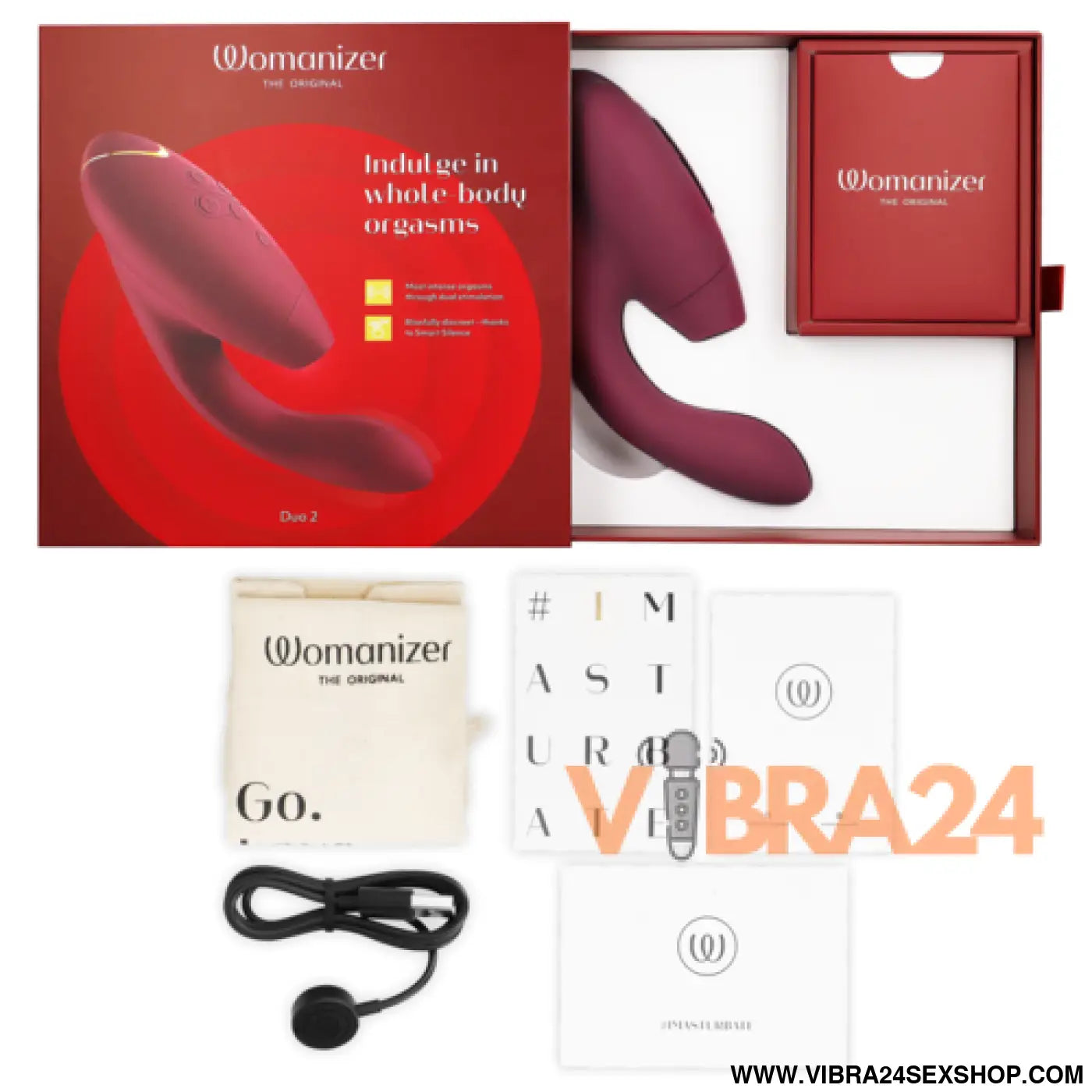 Estimulador de Clitóris Womanizer Duo 2 Bordeaux - O Prazer Inigualável que Você Merece