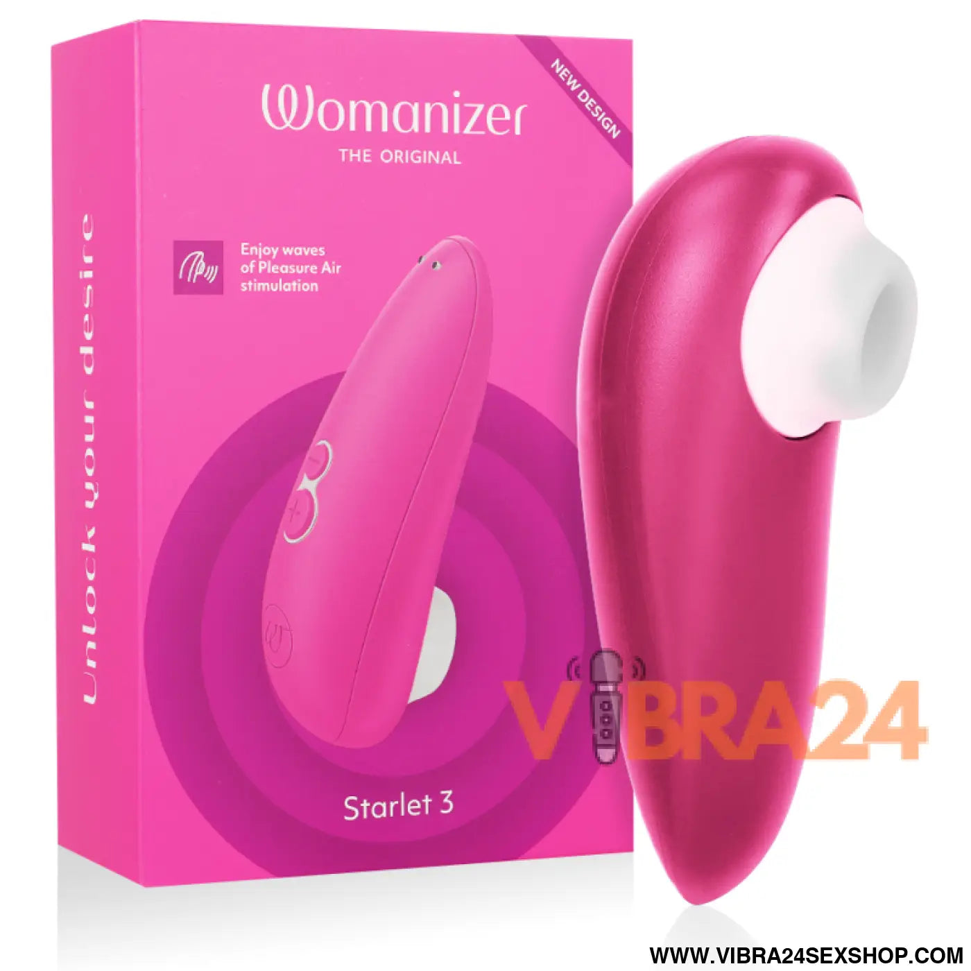 WOMANIZER - STARLET 3 ESTIMULADOR CLITORIAL ROSA - VIBRA24 SEXSHOP