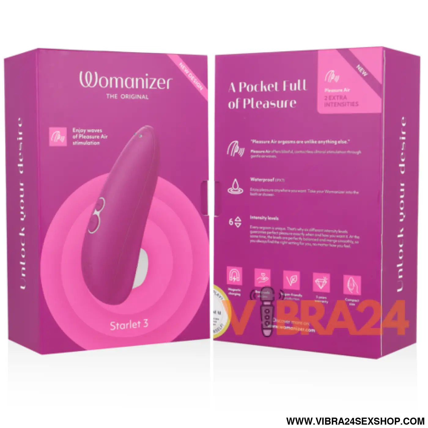 Estimulador de Clitóris Womanizer Rosa - Starlet 3 para Prazer Intenso