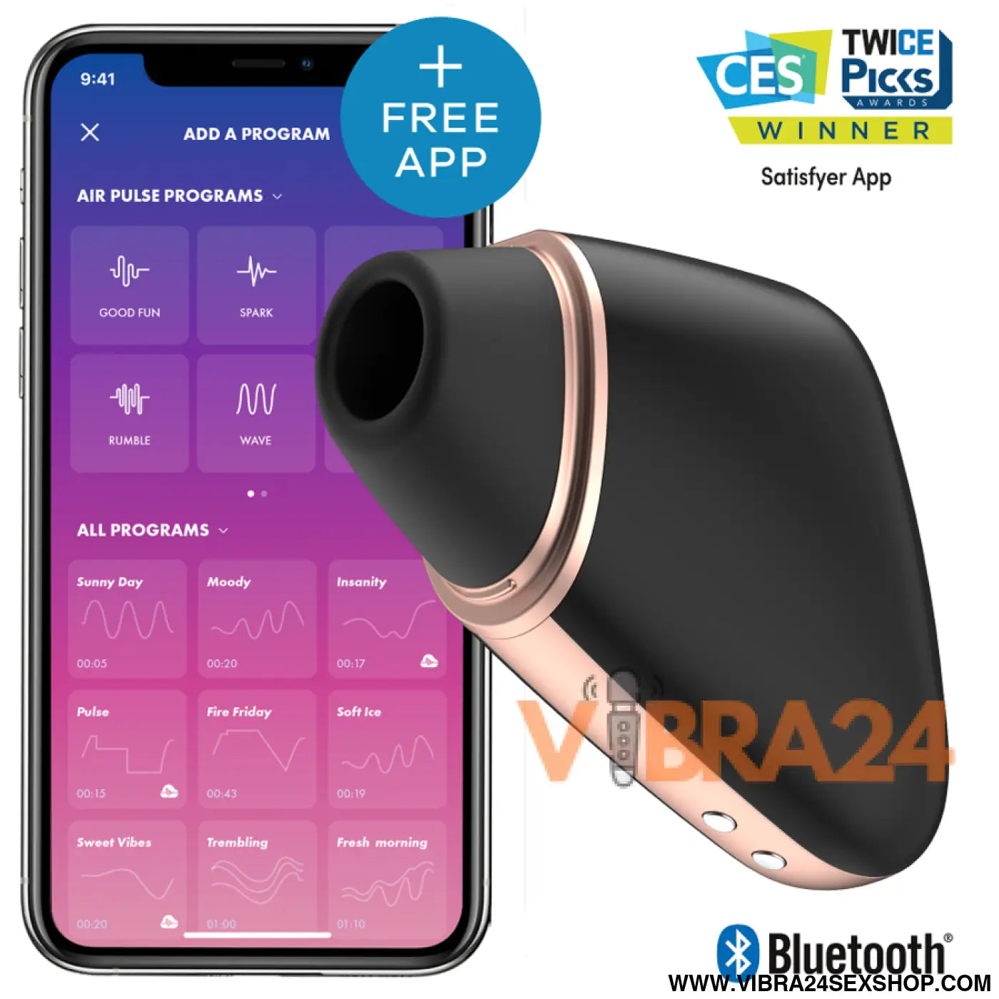 SATISFYER - ESTIMULADOR E VIBRADOR LOVE TRIANGLE PRETO - VIBRA24 SEXSHOP