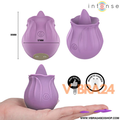 Estimulador em forma de rosa Intense Azalea com 10 vibrações