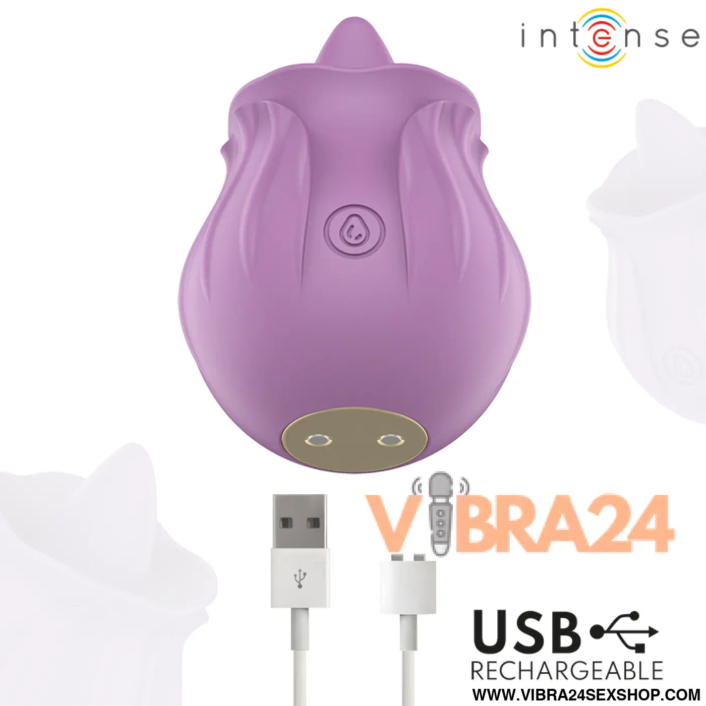 Estimulador em forma de rosa Intense Azalea com 10 vibrações