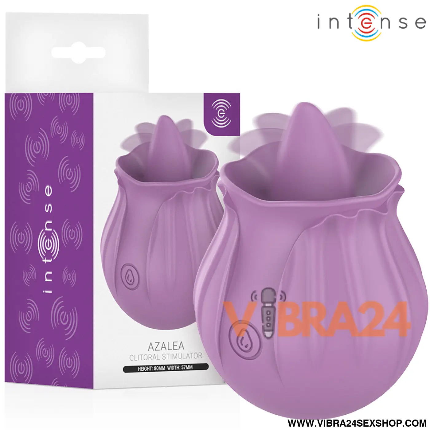 Estimulador em forma de rosa Intense Azalea com 10 vibrações
