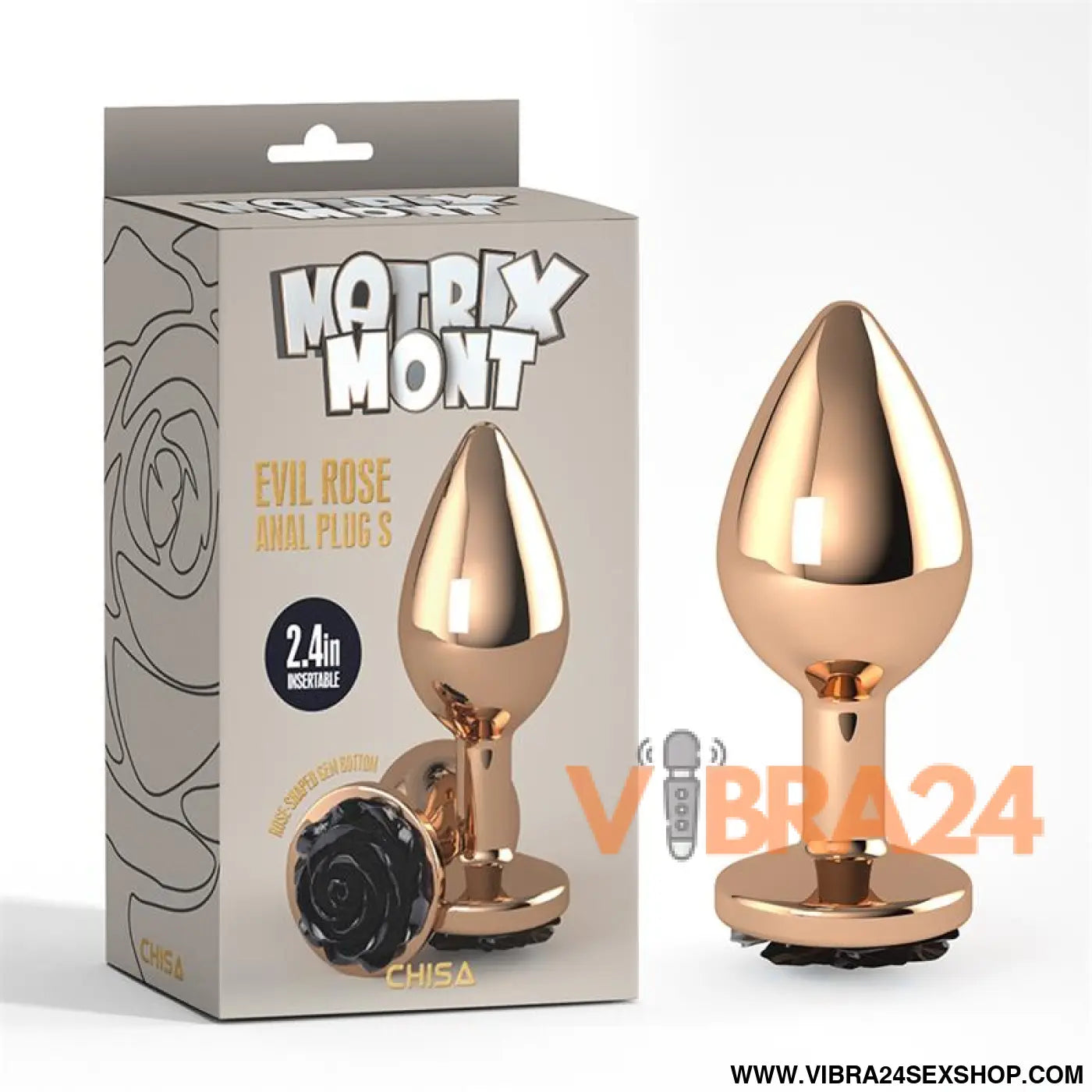Evil Rose Jewel Anal Plug Size S