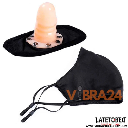 Face mask with 6 cm Detachable Dildo