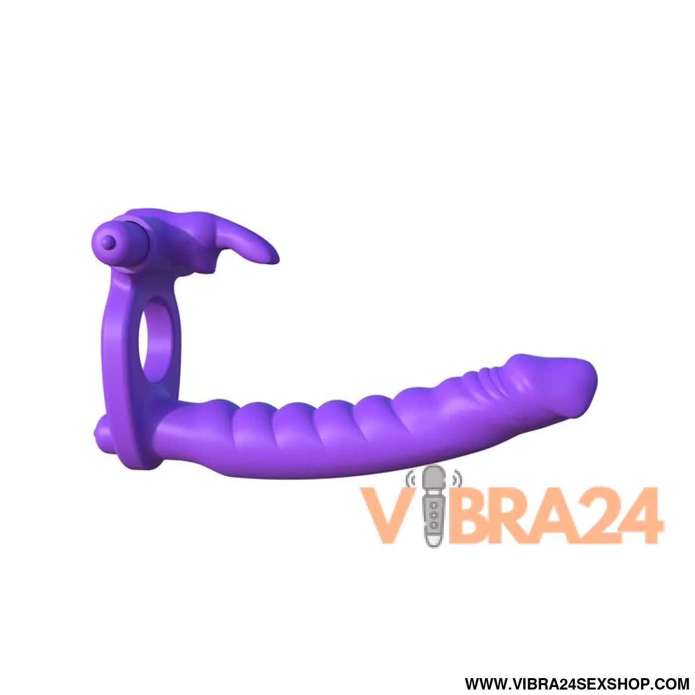 Fantasy C-Ringz Silicone Double Penetrator Rabbit Purple