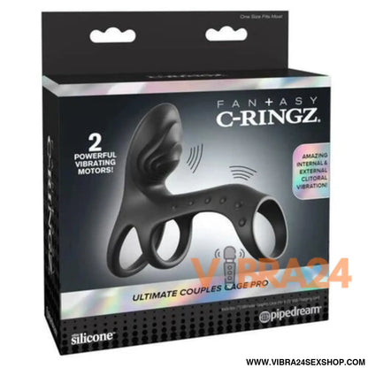 FANTASY C-RINGZ - ULTIMATE COUPLES CAGE PRO ANEL PENIANO VIBRATÓRIO 19,5 CM