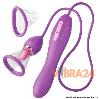 FANTASY FOR HER - MANGUEIRA DE SUCÇÃO MAX PLEASURE COM LÍNGUA ESTIMULANTE ROXA