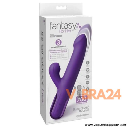 FANTASY FOR HER - SUPER SONIX THRUSTER RABBIT VIBRATOR ROXO