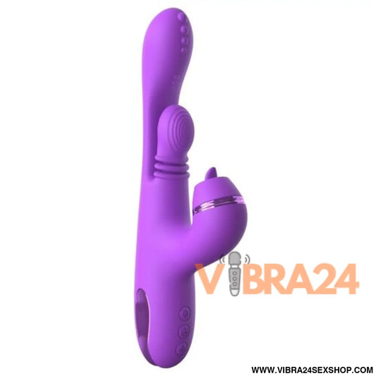 FANTASY FOR HER - VIBRADOR COELHO INTIMOTION PULSE PRO VIBE ROXO