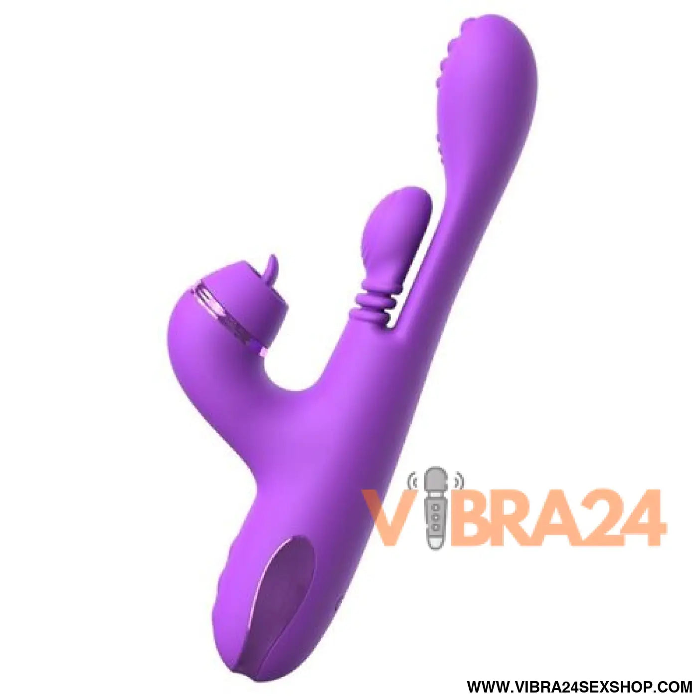 FANTASY FOR HER - VIBRADOR COELHO INTIMOTION PULSE PRO VIBE ROXO