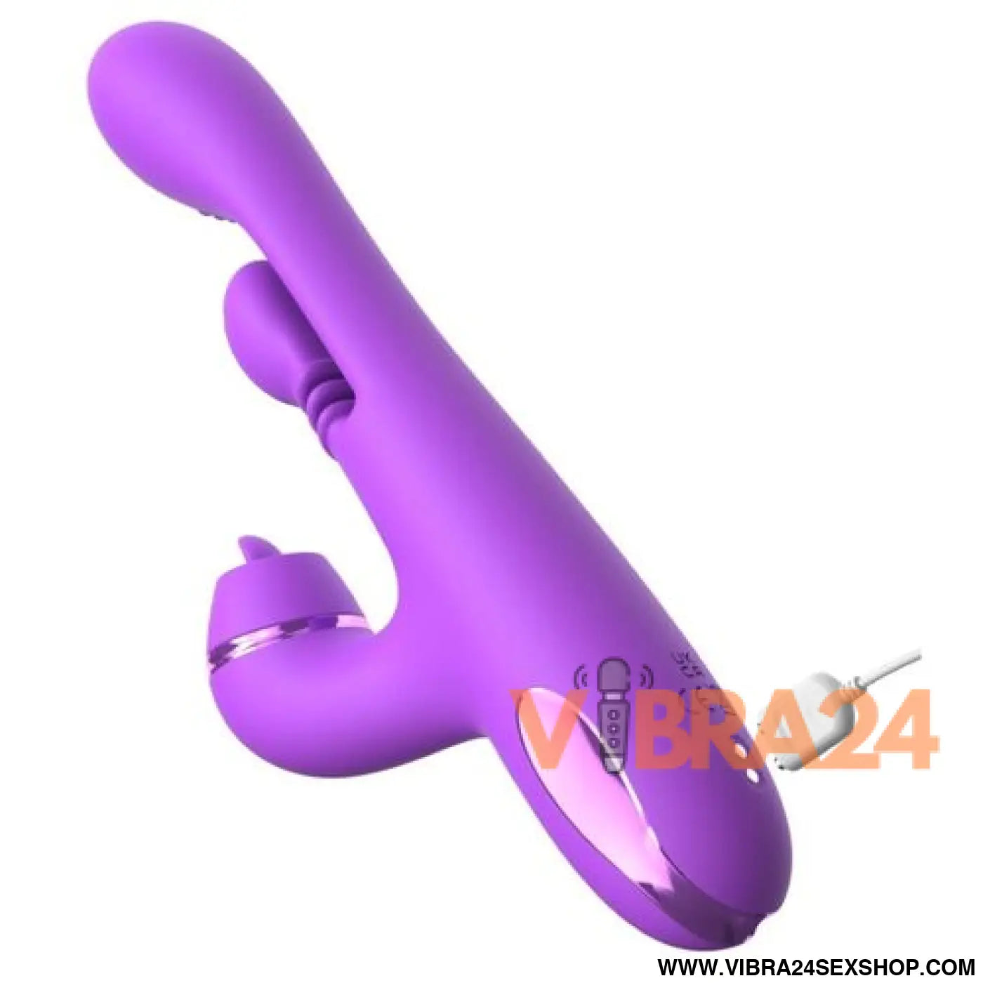 FANTASY FOR HER - VIBRADOR COELHO INTIMOTION PULSE PRO VIBE ROXO