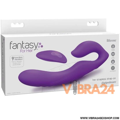FANTASY FOR HER - VIBRADOR DE DUPLA PENETRAÇÃO CONTROLE REMOTO 9 NÍVEIS VIOLETA