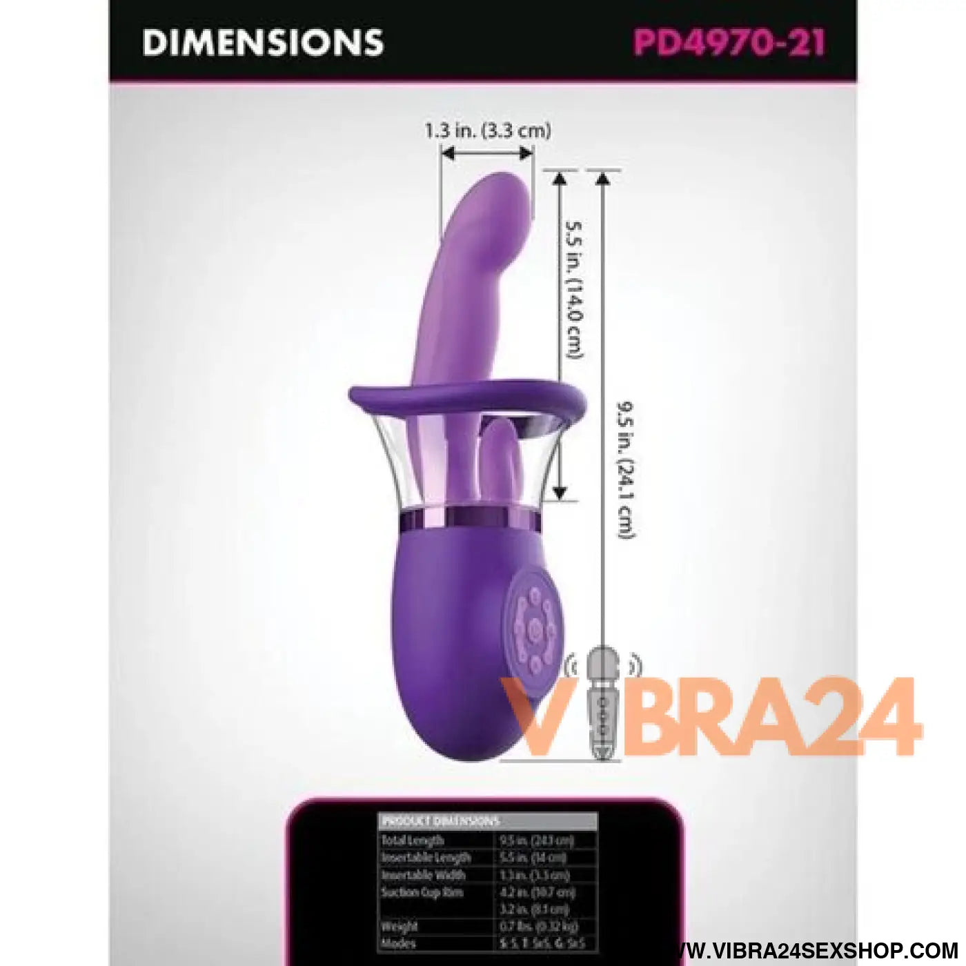 FANTASY FOR HER - VIBRADOR RABBIT PRO PLUS ULTIMATE PLEASURE ROXO 20,3 CM
