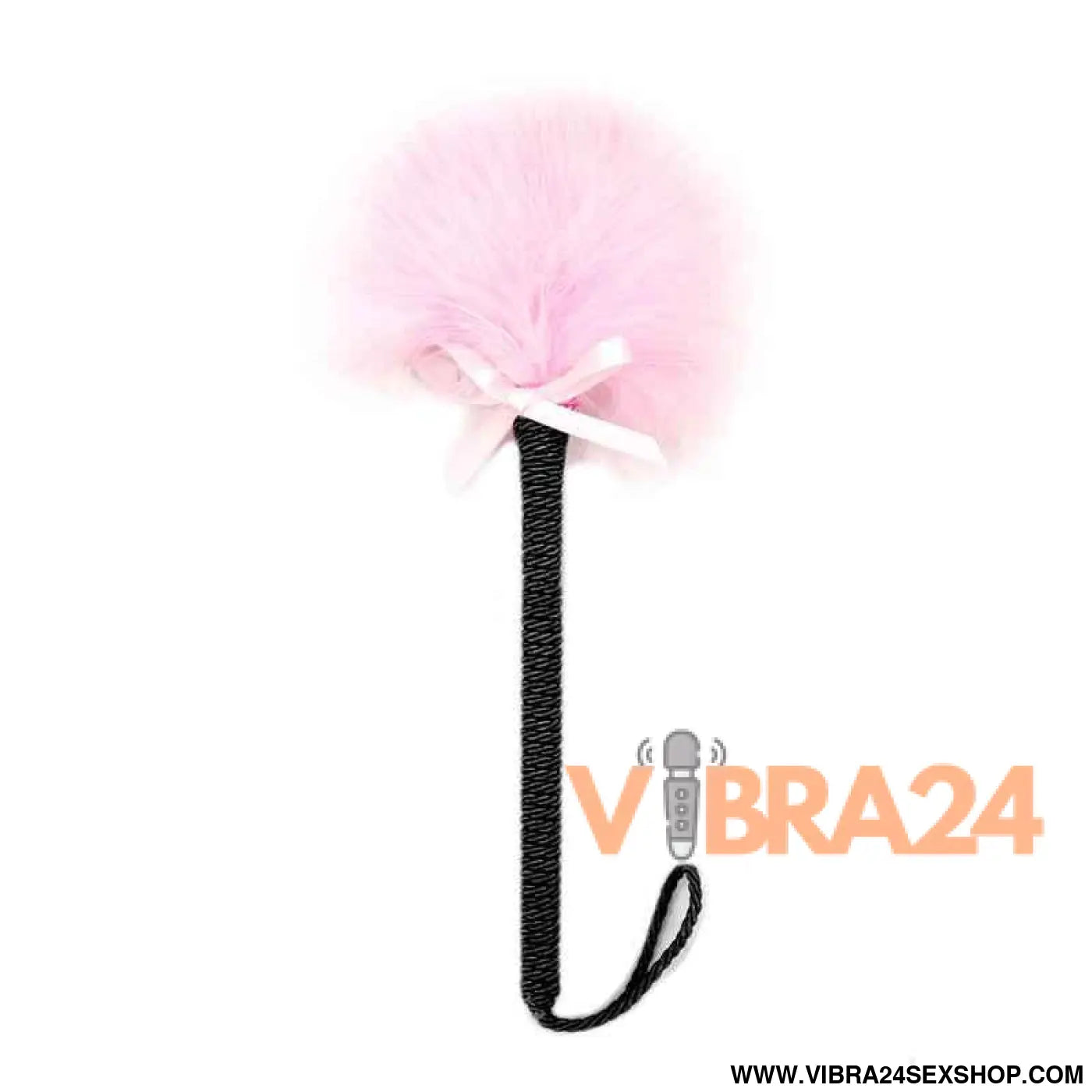 Feather Tickler with Bow 25 cm Pink